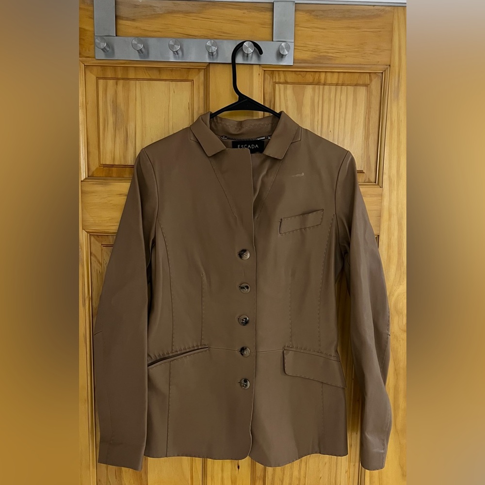 Escada Brown Button-Up Women’s Leather Jacket